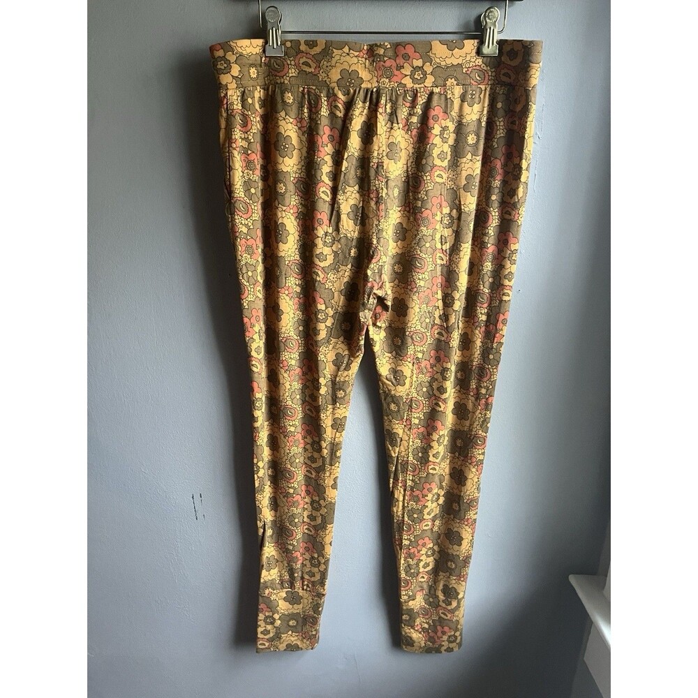Kate Quinn Womens L Retro Floral Modal Blend Drawstring Tapered Pants